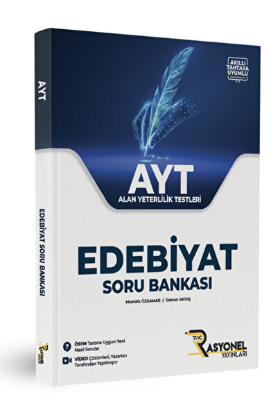 Rasyonel Yayınları Ayt Edebiyat Soru Bankası (YAZARLARINDAN VİDEO ÇÖZÜMLÜ)