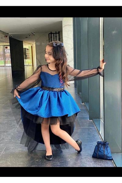 KOKOŞ BEBEK Fete - Set rochie și geantă scurtă în față cu spate lung și cadou