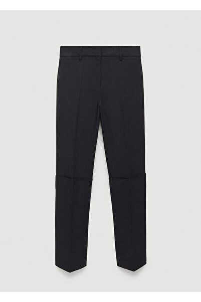 MANGO Woman Plisované kalhoty rovného střihu