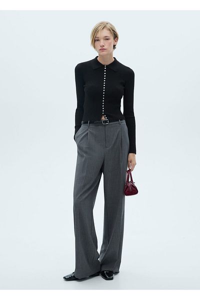 MANGO Woman Sweater with Decorative Buttons