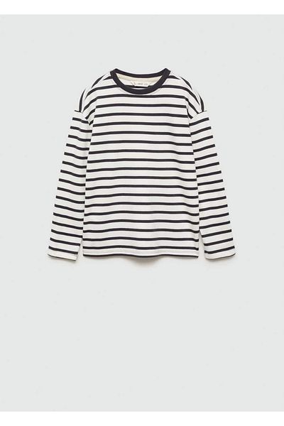 MANGO Kids Gestreiftes Langarm-T-Shirt