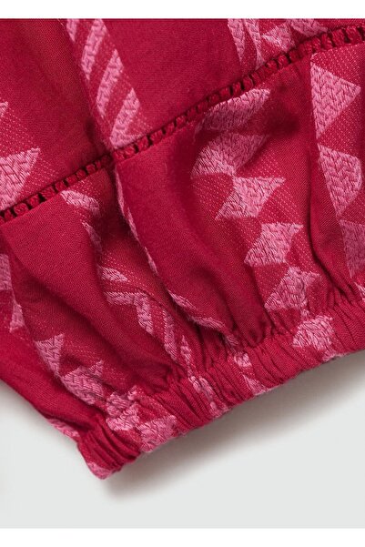 MANGO Woman Geometrik desenli midi elbise