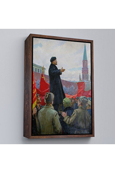 Oxyteez Ζωγραφική στον Σοβιετικό Κορυφαίο Βλαντιμίρ Λένιν με ξύλινο πλαίσιο-7888