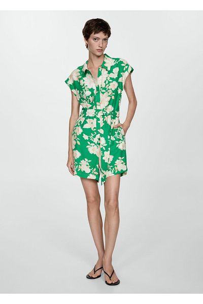 MANGO Woman Σορτς Playsuit - Floral Pattern