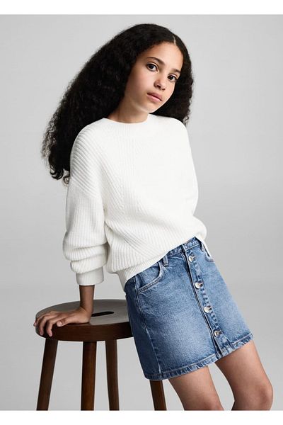 MANGO Kids Fustă din denim cu nasturi