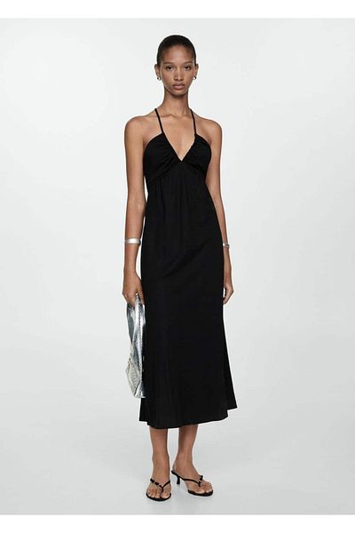 MANGO Woman Midi Gathered Dress