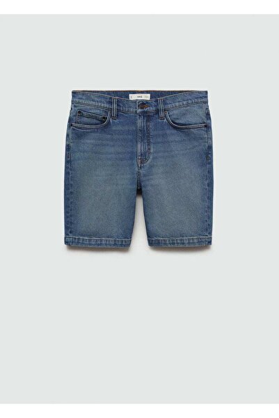 MANGO Man Regular fit denim bermuda şort