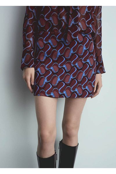 MANGO Woman Fustă mini cu model