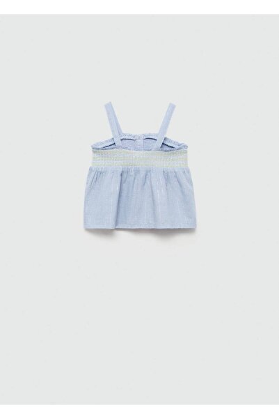 MANGO Baby İşlemeli pamuklu bluz