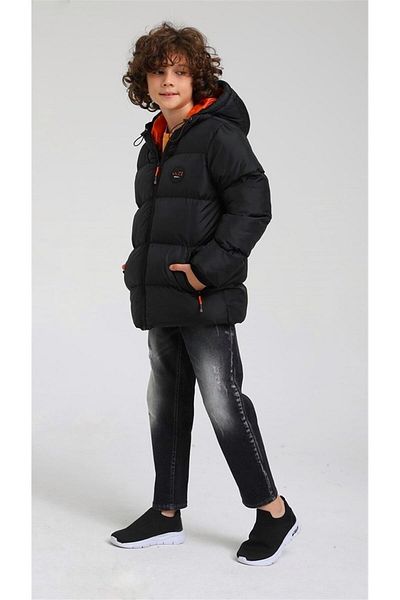 Ugly Duck 08-14 Years Boy Black Color Puffer Jacket
