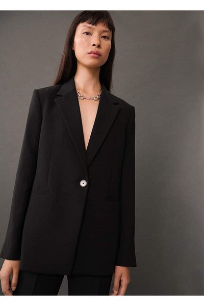 MANGO Woman Straight Cut Blazer Jacket