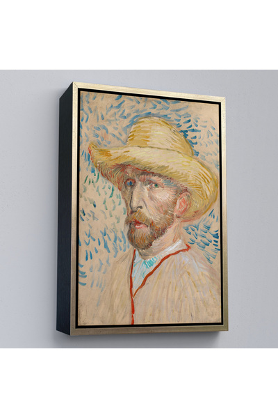 Oxyteez Vincent Van Gogh cu cadru din lemn - Pictură de autoportret cu pălări...