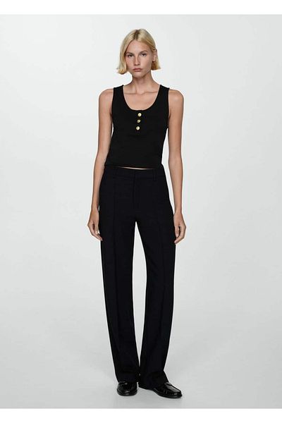 MANGO Woman Strappy Buttoned Blouse