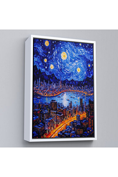 Oxyteez Ζωγραφική στο σκηνικό της Νέας Υόρκης σε στυλ Βίνσεντ Βαν Γκογκ με ξύ...