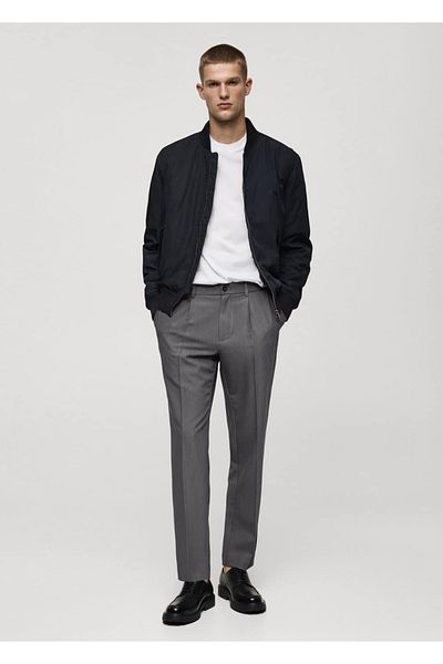 MANGO Man Regular Fit Flowy Pleated Pants