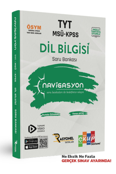 Rasyonel Yayınları Tyt-msü-kpss Dil Bilgisi Soru Bankası (YAZARLARINDAN VİDEO ÇÖZÜMLÜ)