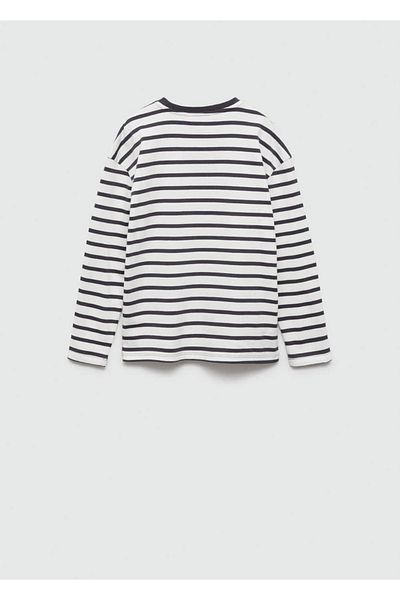 MANGO Kids Gestreiftes Langarm-T-Shirt