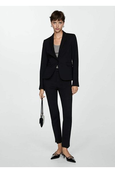 MANGO Woman Blazer Jacket with Pockets - Stylish and Comfortable Design