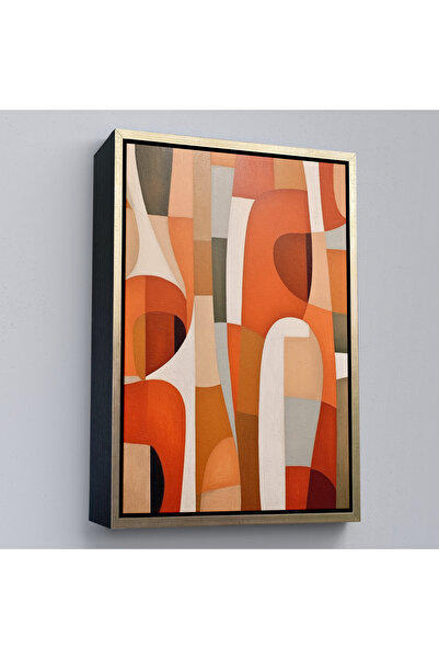 Oxyteez Tablou abstract cu model geometric cu rame din lemn-7628