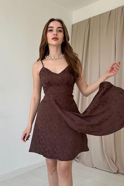 Elbee Fashion Woman Rochie asimetrică jacquard