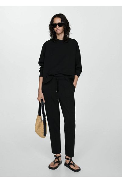 MANGO Woman Stitched jogger pants