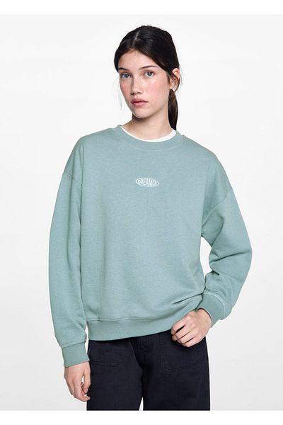 Mango Teen Text Embroidered Sweatshirt