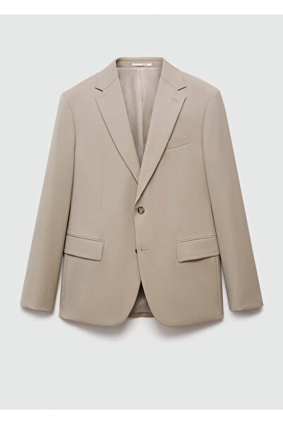 MANGO Man %100 işlenmemiş yün dar kesim blazer ceket