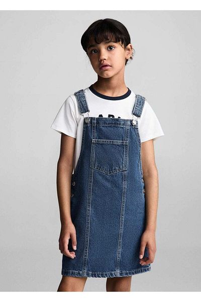 MANGO Kids Krótka sukienka-kamizelka z dżinsu