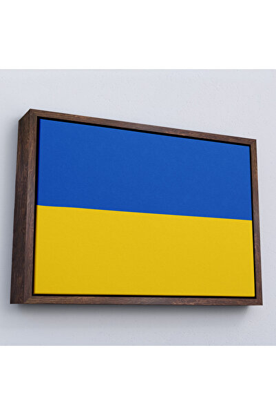 Home Ukraine Flag with Wooden Frame-7269