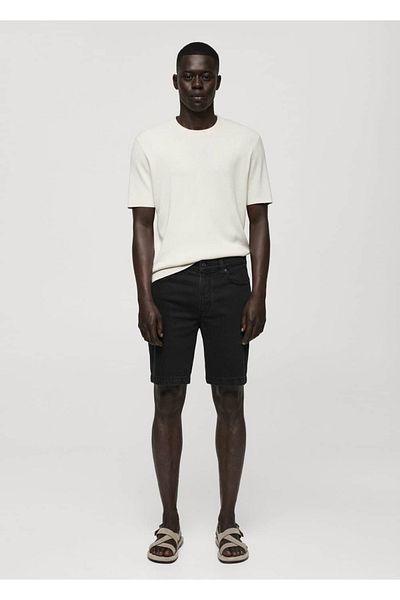 MANGO Man Denim-Bermudashorts mit normaler Passform
