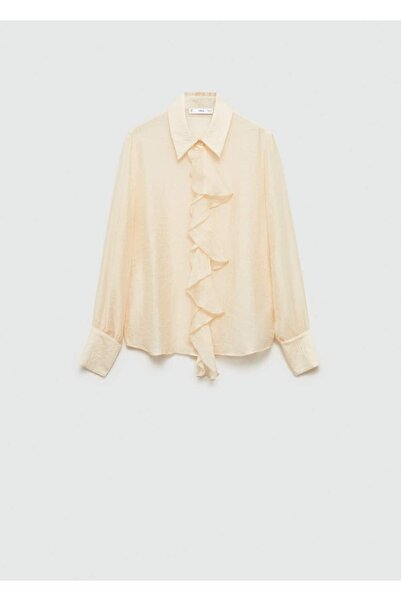MANGO Woman Volanlı Lyocell Gömlek