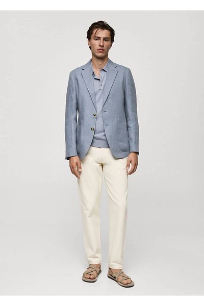 MANGO Man Jachetă blazer slim fit 100% in