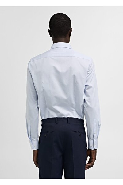 MANGO Man Slim fit fitilli çizgili gömlek