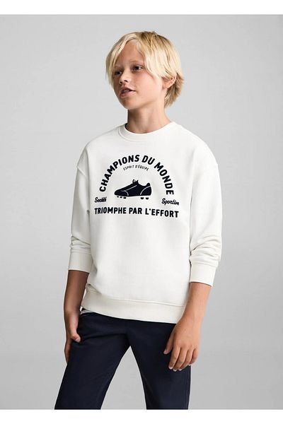 MANGO Kids Βαμβακερό φούτερ με σχέδιο