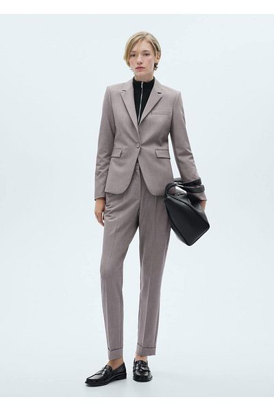 MANGO Woman Gerade geschnittene Blazerjacke