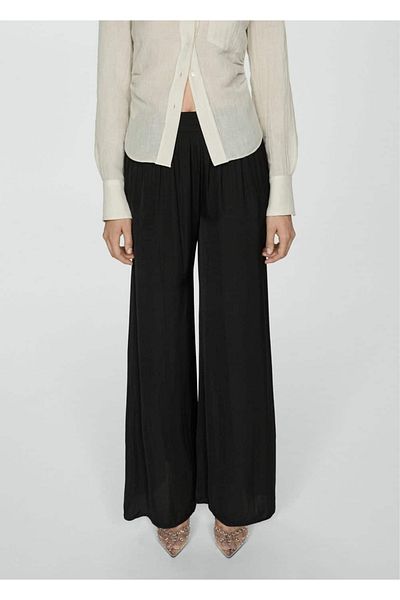 MANGO Woman Wide Leg Draped Pants