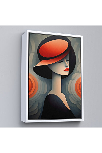 N NOXXO Tablou de femeie frumoasă vintage cu cadru din lemn-7543
