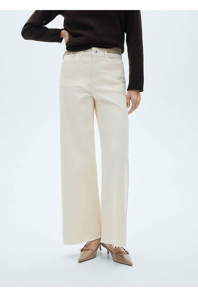 MANGO Woman Κανονικό τζιν culotte μέσης