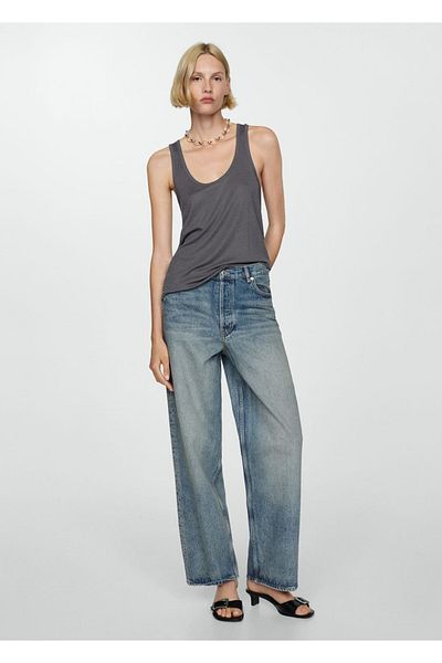 MANGO Woman Trikotbluse mit Trägern