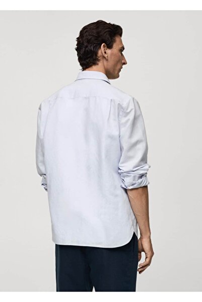 MANGO Man Klasik Kesim Keten Gömlek