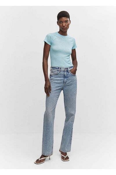 MANGO Woman Tricou cu cusături