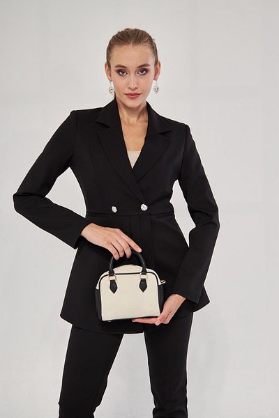 LOVELF Set cu 2 nasturi cu pliuri negre