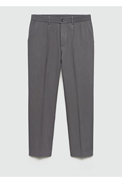 MANGO Man Regular fit akıcı pilili pantolon