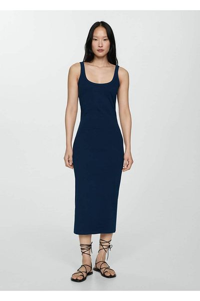 MANGO Woman Strappy Midi Dress