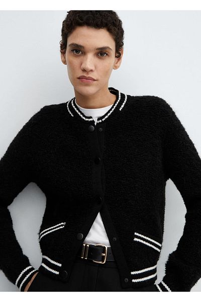 MANGO Woman Knitwear bomber jacket