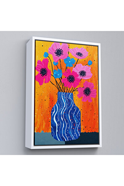 Oxyteez Flori în vază cu cadru din lemn Tablo-7560