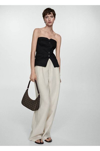 MANGO Woman Jacquard Shoulder Bag