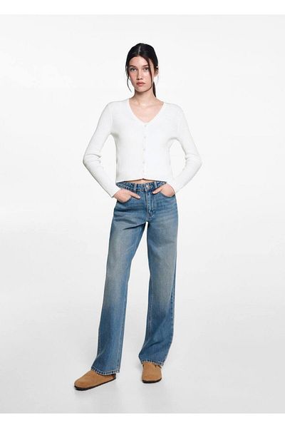 Mango Teen Cardigan de tricotaj cu nasturi