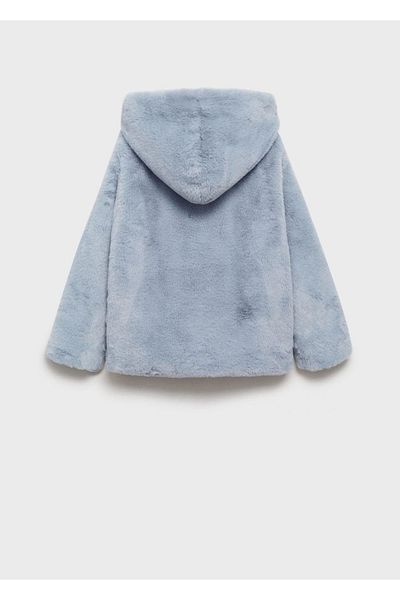 MANGO Kids Furry hooded coat