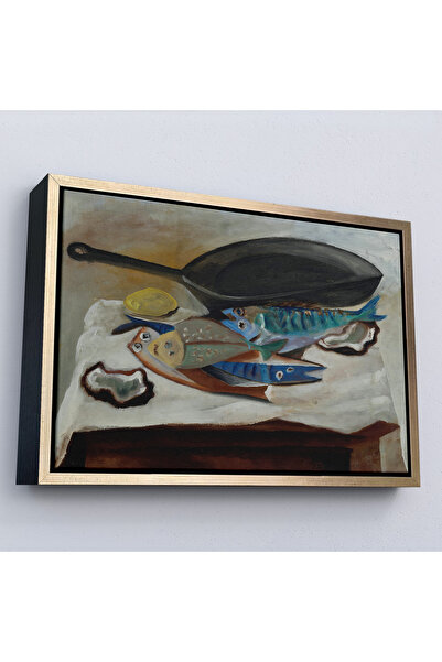 Oxyteez Ξύλινο Πλαίσιο Picasso-Πίνακας Ψαριών και Τηγανιού-7102